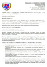 Miniature document du procès verbal du conseil municipal