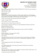 Miniature document du procès verbal du conseil municipal