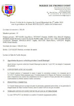 Miniature document du procès verbal du conseil municipal