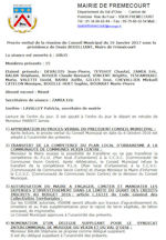 Miniature document du procès verbal du conseil municipal