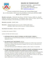 Miniature document du procès verbal du conseil municipal