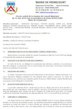 Miniature document du procès verbal du conseil municipal