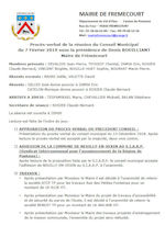 Miniature document du procès verbal du conseil municipal