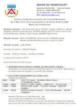 Miniature document du procès verbal du conseil municipal