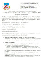 Miniature document du procès verbal du conseil municipal