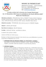 Miniature document du procès verbal du conseil municipal