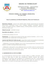 Miniature document du procès verbal du conseil municipal