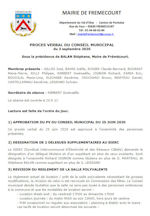 Miniature document du procès verbal du conseil municipal