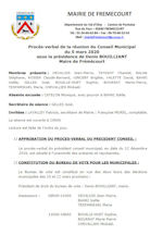 Miniature document du procès verbal du conseil municipal