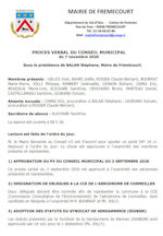 Miniature document du procès verbal du conseil municipal
