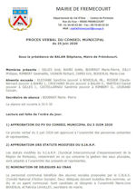Miniature document du procès verbal du conseil municipal