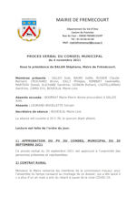 Miniature document du procès verbal du conseil municipal