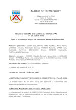 Miniature document du procès verbal du conseil municipal