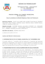 Miniature document du procès verbal du conseil municipal