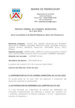 Miniature document du procès verbal du conseil municipal