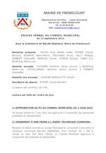 Miniature document du procès verbal du conseil municipal