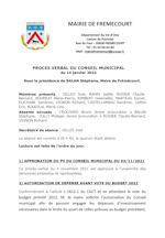 Miniature document du procès verbal du conseil municipal