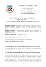 Miniature document du procès verbal du conseil municipal