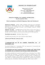 Miniature document du procès verbal du conseil municipal