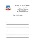Miniature arrêté municipal